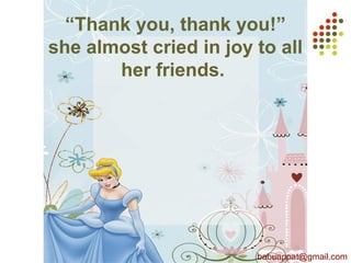 “Thank you, thank you!”
she almost cried in joy to all
her friends.
babuappat@gmail.com
 