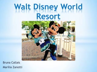 Walt Disney World
              Resort




Bruna Callais
Marília Zanotti
 