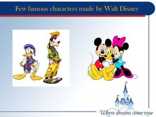 Few famous characters made by Walt Disney
 