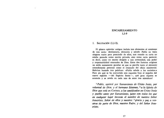 Primera Carta a los Corintios