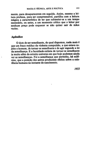 Walter benjamin   magia e técnica, arte e política