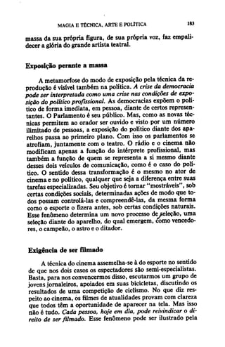 Walter benjamin   magia e técnica, arte e política