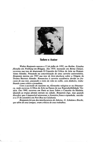 Walter benjamin   magia e técnica, arte e política