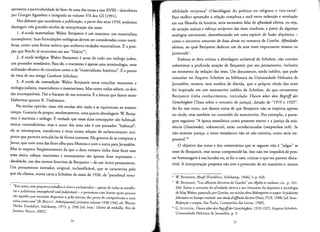 apresenta a particularidade de fazer de uma das notas a tese XVIII - descoberta
por Giorgio Agamben e integrada ao volume VII dos GS (1991).
Nos debates que sucederam a publicacao, a partir dos anos 1950, podemos
distinguir tres grandes escolas de interpretacao das teses:
1. A escola materialista: Walter Benjamin eurn marxista, urn materialista
conseqiienre. Suas formula<;6es teologicas devem ser consideradas como meta­
foras, como uma forma exotica que acoberta verdades materialistas. E a posi­
<;ao que Brecht ja enunciava em seu "Diario'":
2. A escola teolOgica: Walter Benjamin e antes de tudo urn reologo judeu,
urn pensador messianico. Para ele, 0 marxismo e apenas uma terminologia, uma
urilizacao abusiva de conceitos como 0 de "materialismo historico", Eo ponto
de vista de seu amigo Gershom Scholem;
3. A escola da contradicao: Walter Benjamin tenta conciliar marxismo e
teologia judaica, materialismo e messianismo. Mas como todos sabem, os dois
sao incompatfveis. Dai 0 fracasso de sua rentativa. E a leitura que fazem tanto
Habermas quanto R. Tiedemann.
Na minha opiniao, essas tres escolas tern razao e se equivocam ao mesmo
tempo. Gostaria de propor, modestamenre, uma quarta abordagem: W Benja­
min e marxista e teologo. E verdade que essas duas concepcoes sao habitual­
mente contradirorias, mas 0 autor das teses nao e urn pensador "habitual":
ele as reinterpreta, transforma e situa numa relacao de esclarecimento reci­
proco que permite articula-las de forma coerente. Ele gostava de se comparar a
Janus, que com uma das faces olha para Moscou e com a outra para Jerusalem.
Mas se esquece freqiienremenre de que 0 deus romano tinha duas faces mas
uma unica cabeca: marxismo e messianismo sao apenas duas express6es _
Ausdmcke, urn dos termos favoritos de Benjamin - de urn unico pensamento.
Urn pensamento inovador, original, inclassiflcavel, que se caracteriza pelo
que ele chama, numa carta a Scholem de maio de 1926, de "paradoxal rever­
5 "Em suma, essepequeno trabalho e claroe esclarecedor - apesarde todas as metafo­
ras e judafsmos (metaphorik undjudaismen) - e pensamoscom horror quao poucos
sao aqueIes que estariam dispostos a, pelo menos, dar prova de cornpreensao a uma
coisacomo essa" (B. BRECHT, Arbeitsjournal, primeirovolume1938-1942, ed.Werner
Hecht, Frankfurt, Suhrkarnp, 1973, p. 294) led. bras.: Didrio de trabalho, Rio de
Janeiro, Rocco, 2002J.
sibilidade reciproca" (Umschlagen) do politico no religioso e vice-versa".
Para meIhor apreender a relacao complexa e sutil entre redencao e revolucao
em sua filosofia da hisroria, seria necessario falar de afinidade eletiua, ou seja,
de atracao mutua e reforco reciproco das duas condutas, a partir de algumas
analogias estruturais, desembocando em uma especie de fusao alquimica ­
como 0 encontro amoroso de duas almas no romance de Goethe, Afinidades
eletiuas, ao qual Benjamin dedicou urn de seus mais importantes ensaios na
[uventude",
Embora se deva criticar a abordagem unilateral de Scholem, nao convern
subestimar a profunda atracao de Benjamin par seu pensamento, inclusive
no momenta da redacao das teses. Urn documento, ainda inedito, que pude
consultar no Arquivo Scholem na biblioteca da Universidade Hebraica de
Jerusalem, mostra, sem sombra de duvida, que 0 proprio titulo das teses
foi inspirado em urn manuscrito inedito de Scholem, de que certamente
Benjamin tinha conhecimento, intitulado Tbesen iiber den Begriff der
Gerechtigkeit [Teses sobre 0 conceito de justica], datado de "1919 e 1925".
Ao ler esse texto, nos damos conta de que Benjamin nao se inspirou apenas
no titulo, mas rambern no conteudo do manuscrito. Por exernplo, a passa­
gem seguinte: "A epoca messianica como presente eterno e a justica da exis­
tencia (Daseiendes), substancial, estao correlacionadas ientsprechen sich). Se
nao existisse justica, 0 reino messianico nao so nao existiria, como seria im­
possivel."
o objetivo das notas e dos comentarios que se seguem nao e "julgar" as
teses de Benjamin, mas tentar cornpreende-Ias. Isso nao me impedira de pres­
tar homenagem asua lucidez ou, se for 0 caso, criticar 0 que me parecer discu­
tivel. A interpretacao proposta nao tern a pretensao de ser exaustiva e, menos
6 W. BENJAMIN, Briefe (Frankfurt, Suhrkamp, 1966),1, p. 426.
7 W. BENJAMIN, "Les affinites electives de Goethe" em Mythe et violence, cit., p. 161­
260. Sobre 0 conceito de afinidade eIetiva e seu itinerario da alquimia asociologia
de MaxWeber, passando por Goethe,verminha obra Redemption et utopie: le[udaisme
libertaire en Europe centrale: une etude d'affinite elective (Paris, PUF, 1988) led. bras.:
Redencdo e utopia, Sao Paulo, Companhia das Letras, 1989].
8 G. SCHOLEM, Thesen uber den Begriffder Gerechtigkeit, 1919-1925. ArquivoScholem.
Universidade Hebraica de Jerusalem, p. 3.
36 37
 