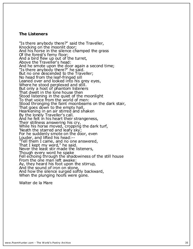 The listeners poem picture