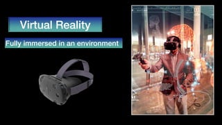 The spectrum between AR & VR:
From blending ourselves with digital environments
to anchoring digital objects in the real w...