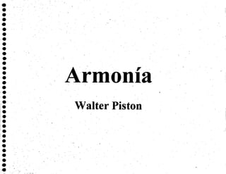 Walter piston  armonía