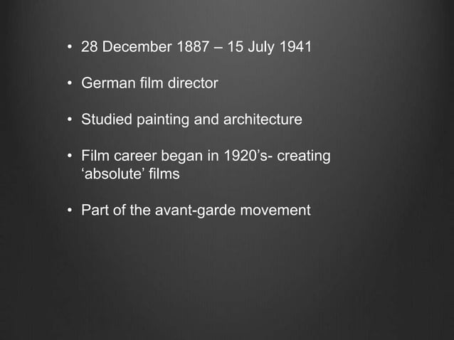 Walter Ruttmann Presentation | PPTX