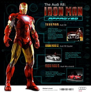 The Audi R8: Iron Man Approved [Infographic]