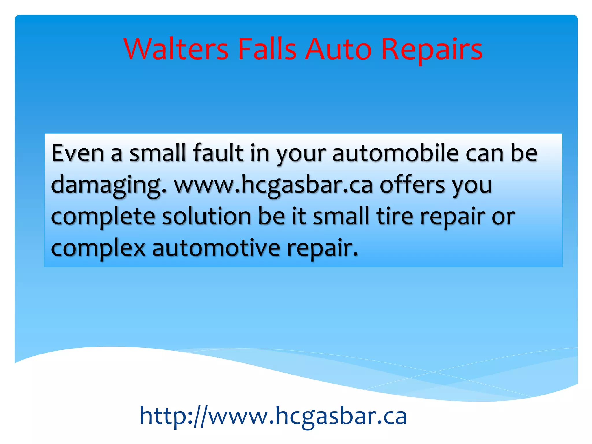 Auto Repair Fall Walters falls auto repairs | PPTX