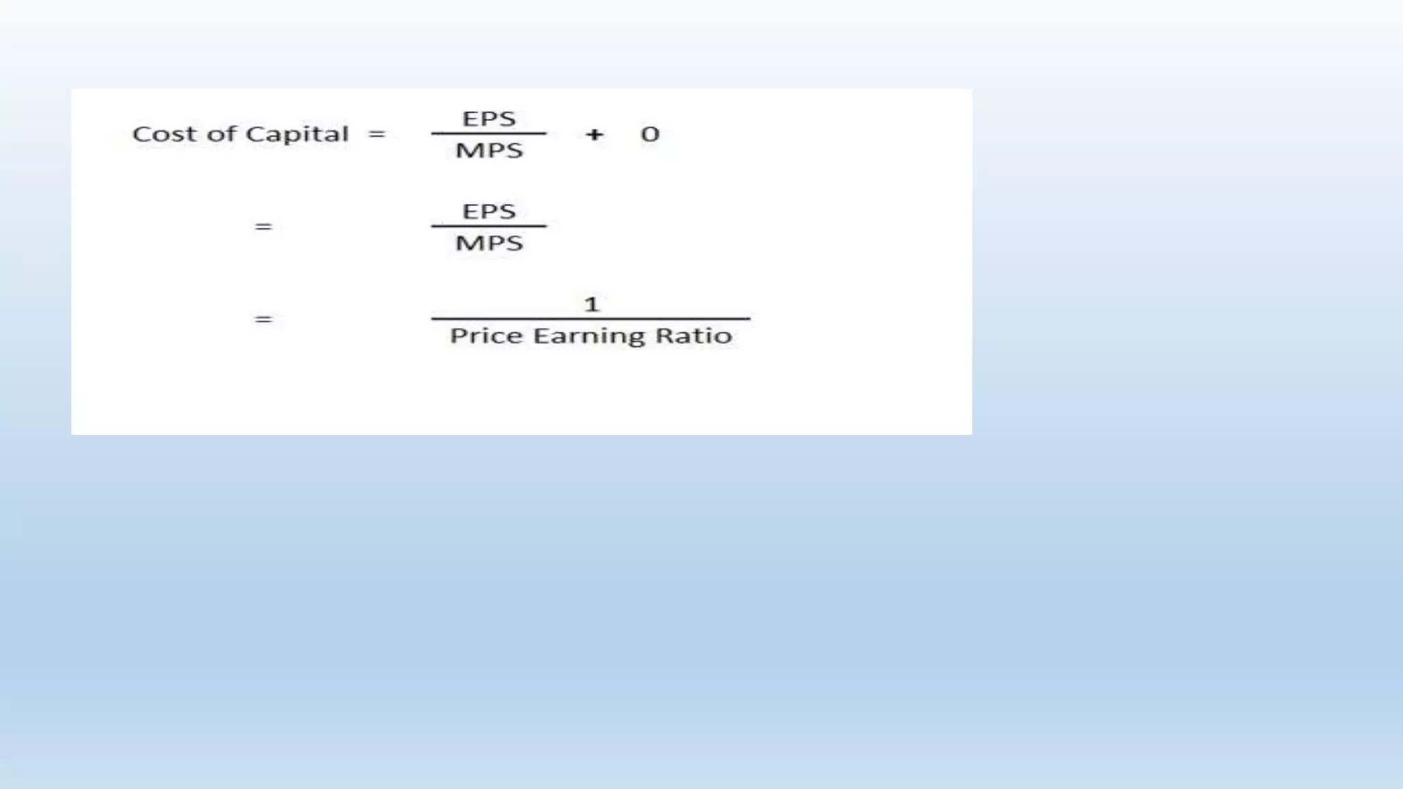 Walter’s model on dividend policy