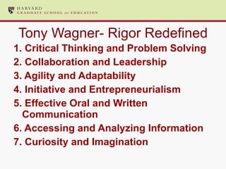 Rigor Redefined 21st Century Skills Overview and Taxonomy | PPT