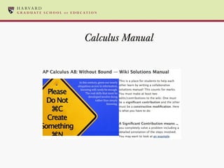Calculus Manual 