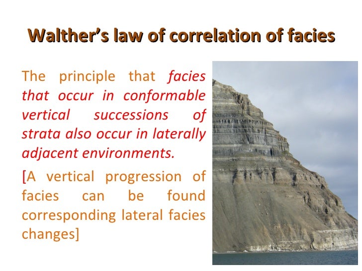 walther s law of correlation of facies walther s law