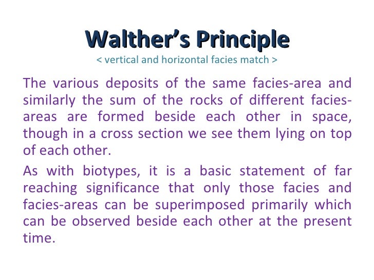 walther s law of correlation of facies walther s law