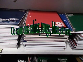 Ce sont des cahier, rouge, bleu, et vert. 