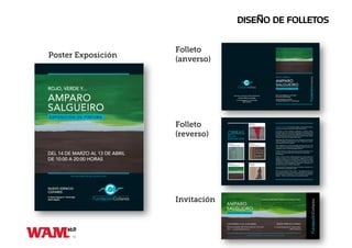 DISEÑO DE FOLLETOS
Poster Exposición
Folleto
(anverso)
Folleto
(reverso)
Invitación
 