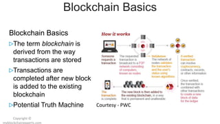 INTRO TO BLOCKCHAINS AND CRYPTOCURRENCY | PPTX