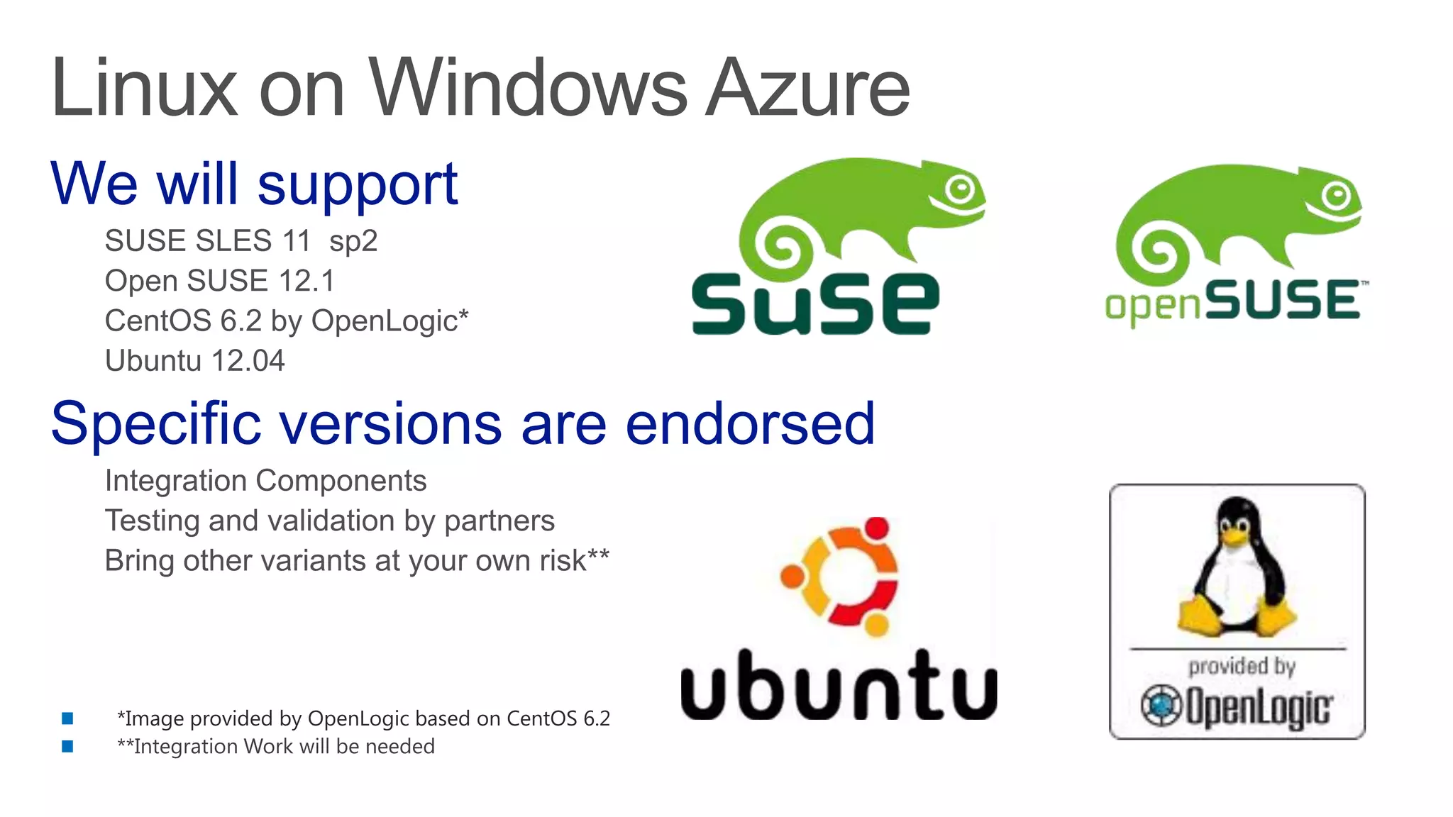 *Image provided by OpenLogic based on CentOS 6.2
 