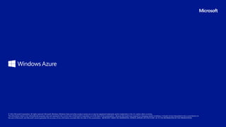 Windows Azure IaaS and Hybrid