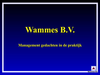 Wammes B.V. Management gedachten in de praktijk 