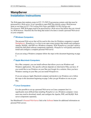 Wampserver install | PDF
