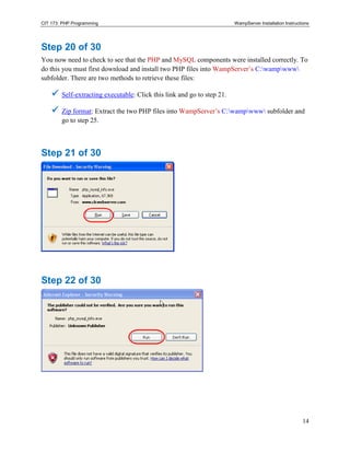 Self Installing Executable File Example Wampserver install | PDF