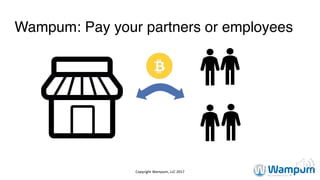 Wampum: Pay your partners or employees
Copyright	Wampum,	LLC	2017
 