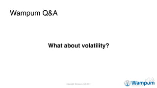 Wampum Q&A
What about volatility?
Copyright	Wampum,	LLC	2017
 
