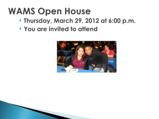    Thursday, March 29, 2012 at 6:00 p.m.
   You are invited to attend
 