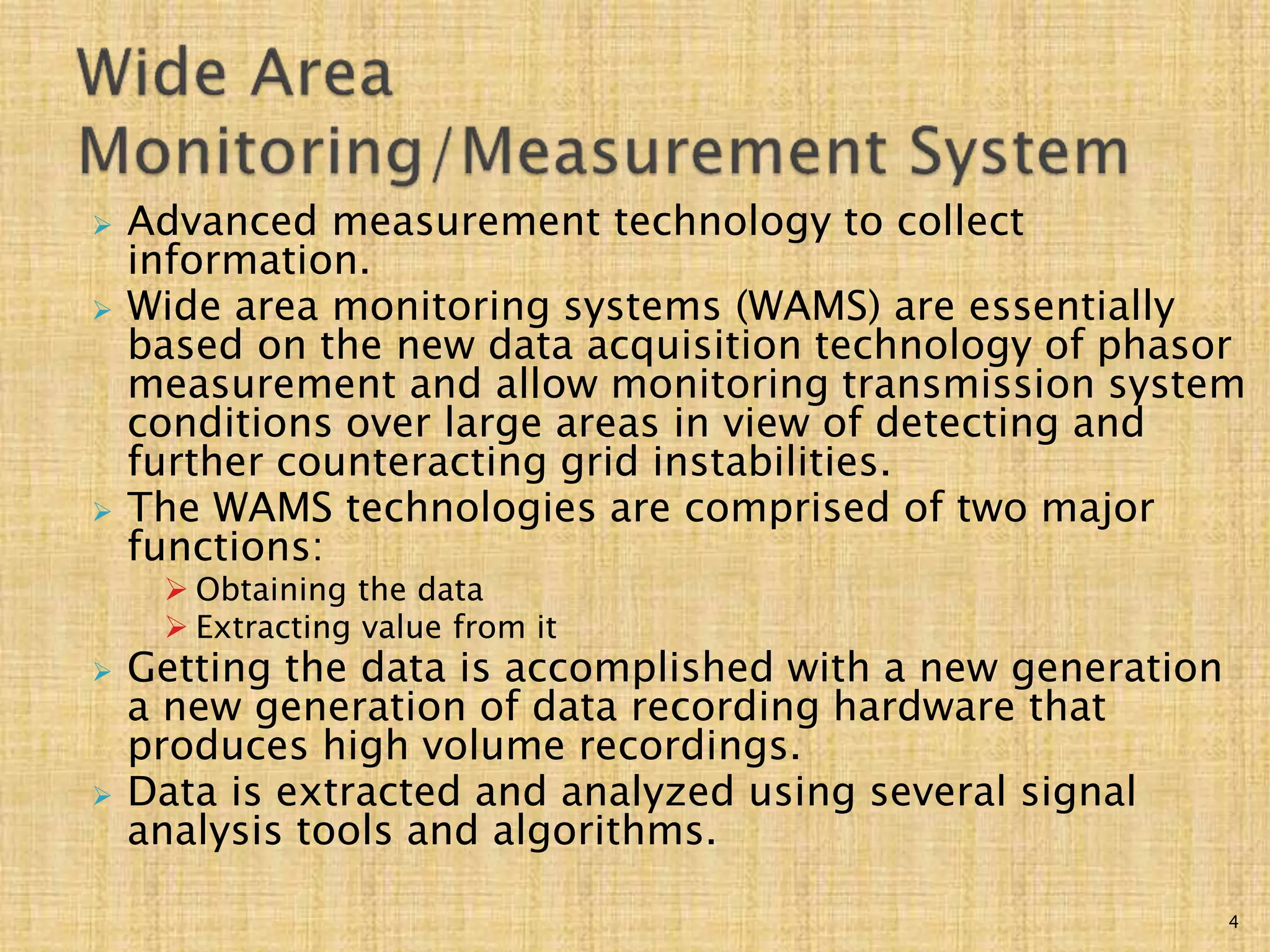 WIDE AREA MONITORING SYSTEMS(WAMS) | PPTX | Operating Systems ...