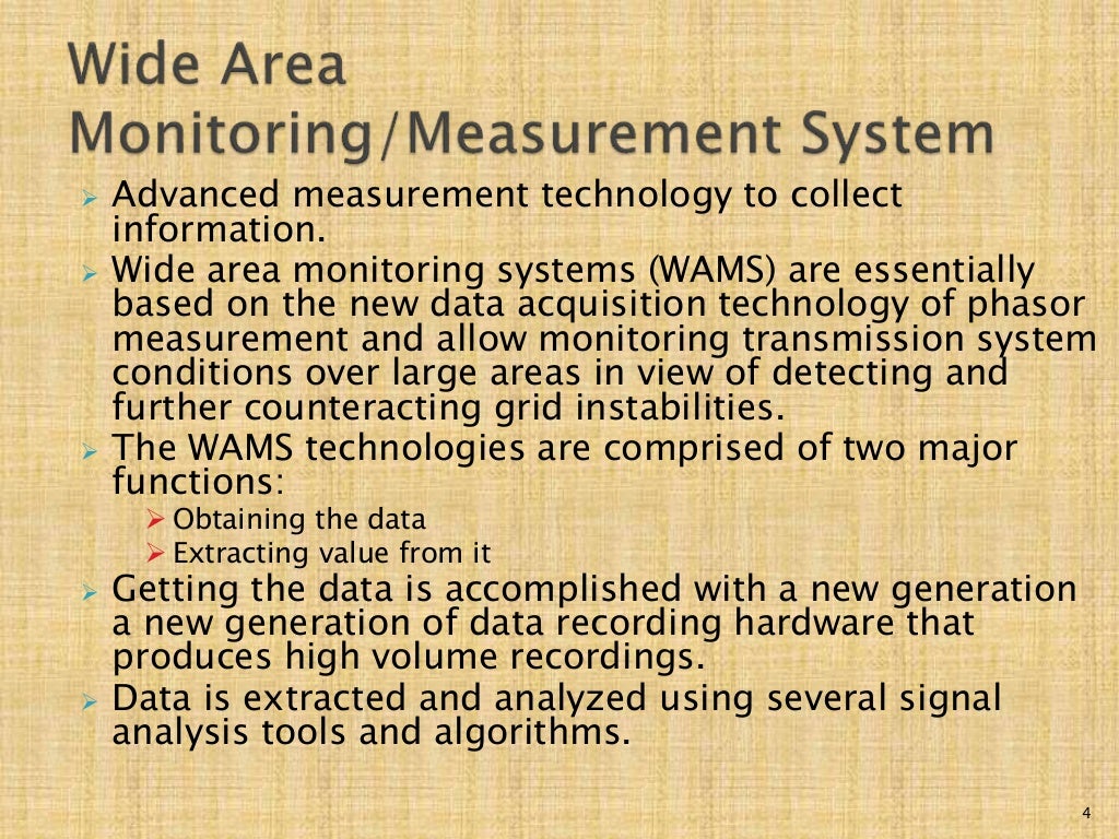 WIDE AREA MONITORING SYSTEMS(WAMS)