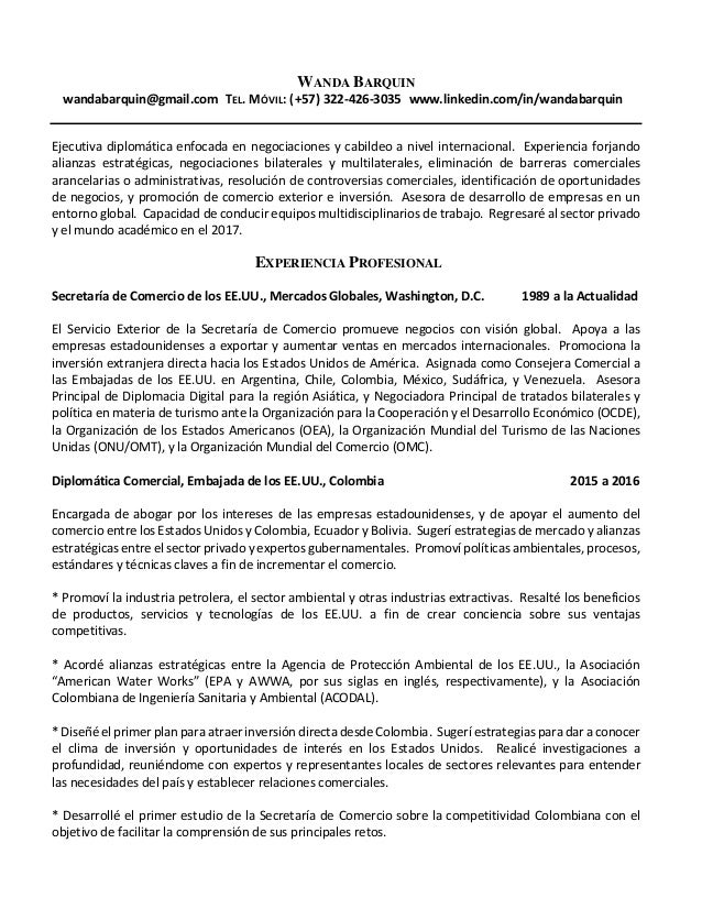 wanda barquin cv español 2017