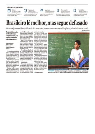 Wanda Engel comenta resultado do Pisa na Folha de São Paulo 08/12/2010