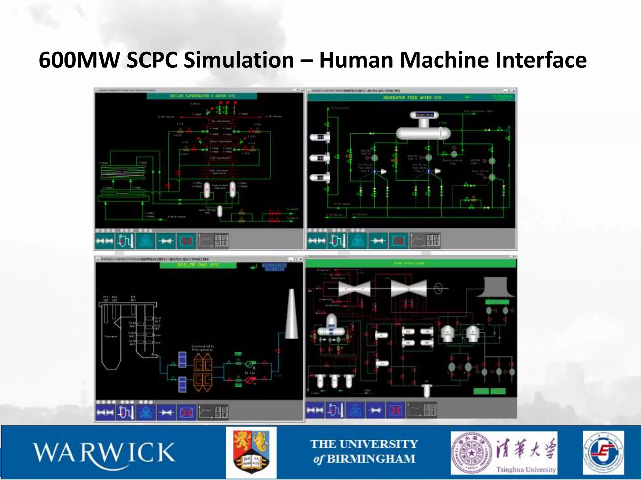 600MW SCPC Simulation – Human Machine Interface
 