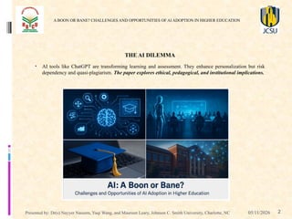 Challenges and Opportunities of AI Adoption in Higher Education ...