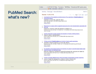 PubMed Search:  
what’s new?
Example 71
 