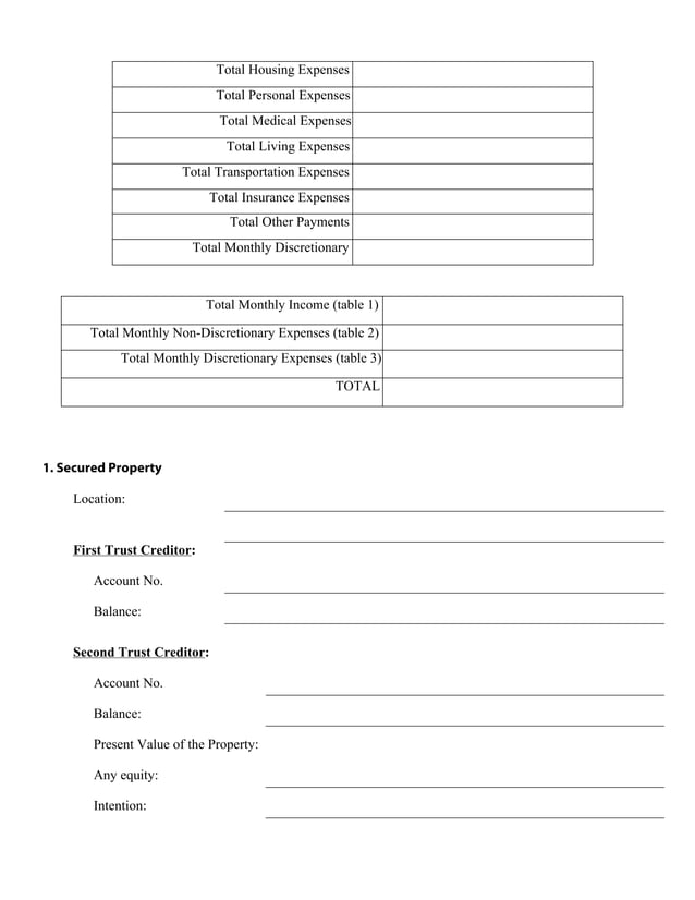 Wani & associates, p.c. bankruptcy intake form | PDF