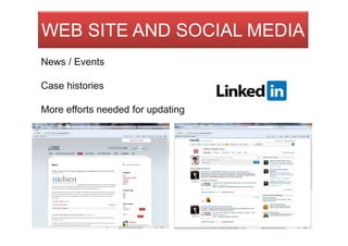 News / Events
Case histories
More efforts needed for updating
WEB SITE AND SOCIAL MEDIA
 