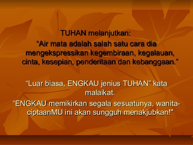 Keajaiban Wanita Motivasi  Slide Tanto Wardoyo