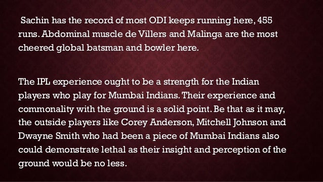 Wankhede stadium case study picture