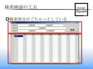 検索画面の工夫検索部分がごちゃっとしている