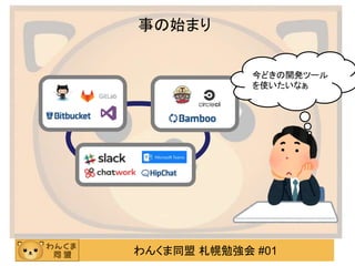 わんくま同盟 札幌勉強会 #01
事の始まり
今どきの開発ツール
を使いたいなぁ
 