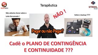 Terapêutica
Não adianta chorar sobre o
Leite Derramado !
Voltar o backup ????
 