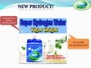 NEW PRODUCT!

Processed thru
   NANO
TECHNOLOGY




                                  Powerful
                                ANTIOXIDANT!
 