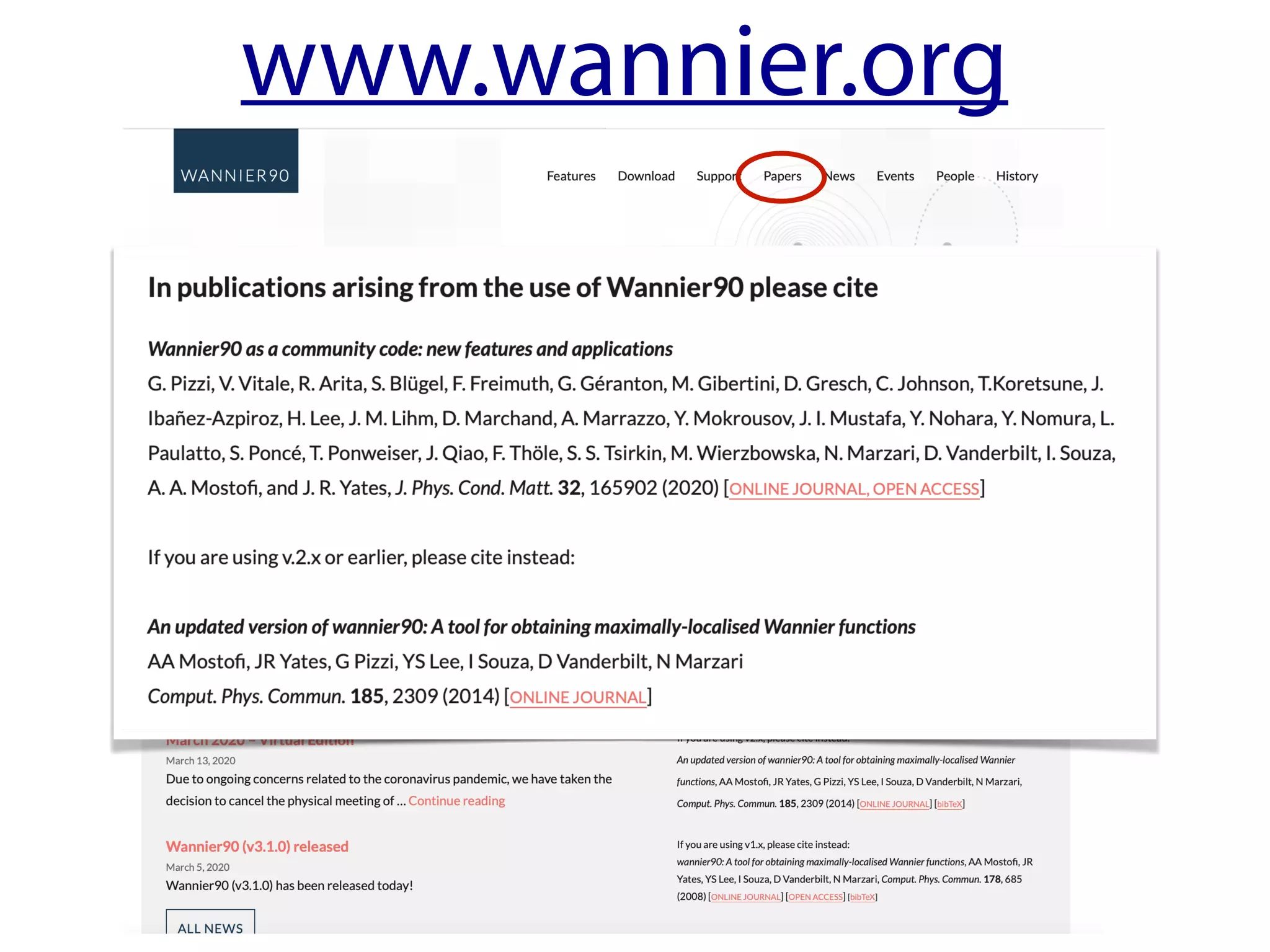 www.wannier.org
 