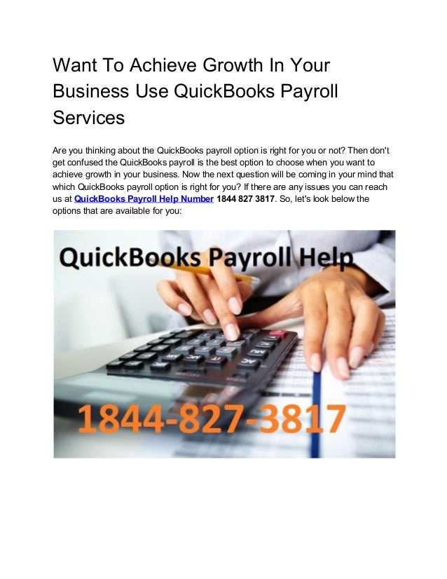 Want To Achieve Growth In Your Business Use QuickBooks Payroll Services
