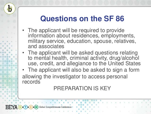 want a security clearance this is what you need to know form 86