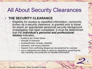 Want a Security Clearance? This is what you need to know | PPT