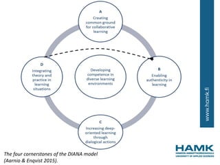 The four cornerstones of the DIANA model
(Aarnio & Enqvist 2015).
 